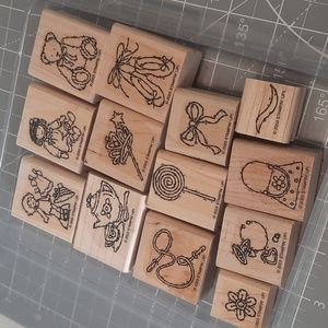Buttons, Bows & Twinkletoes Stampin Up rubber stamp set
